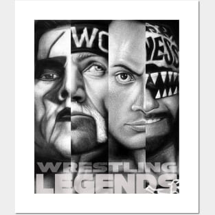 Wrestling legends Posters and Art